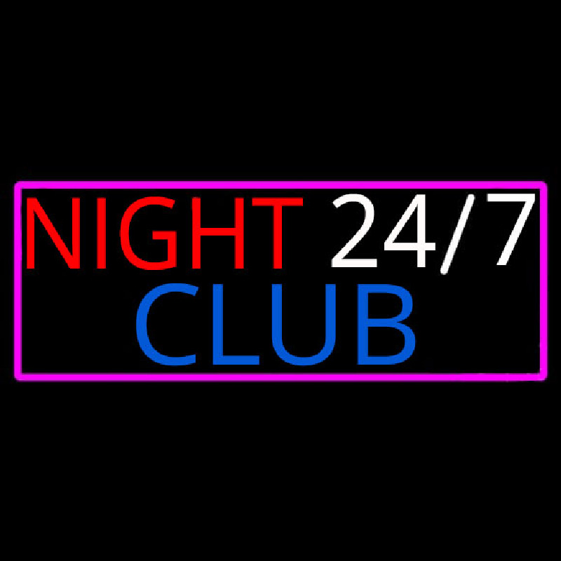 24 7 Night Club Neontábla