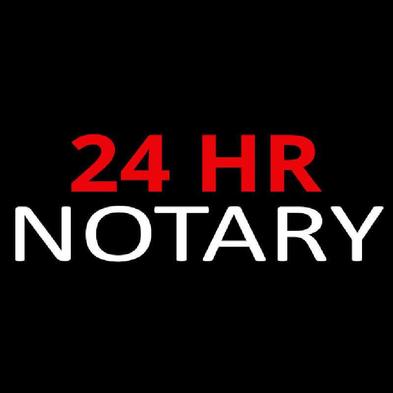 24 Hr Notary Neontábla