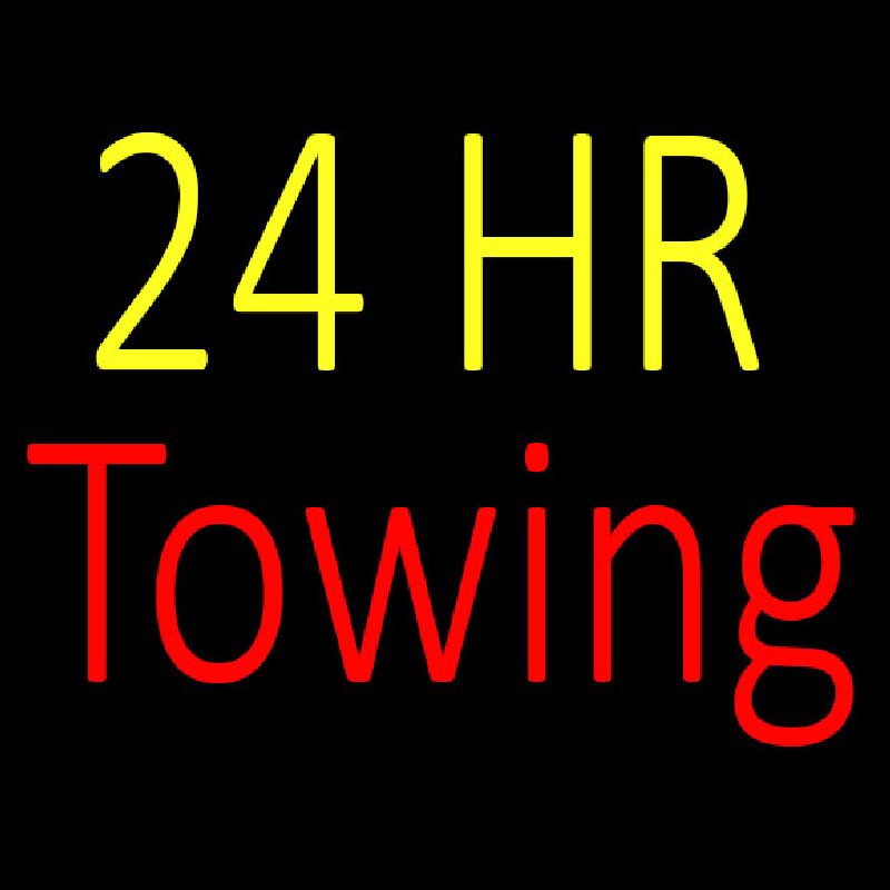 24 Hrs Towing Neontábla