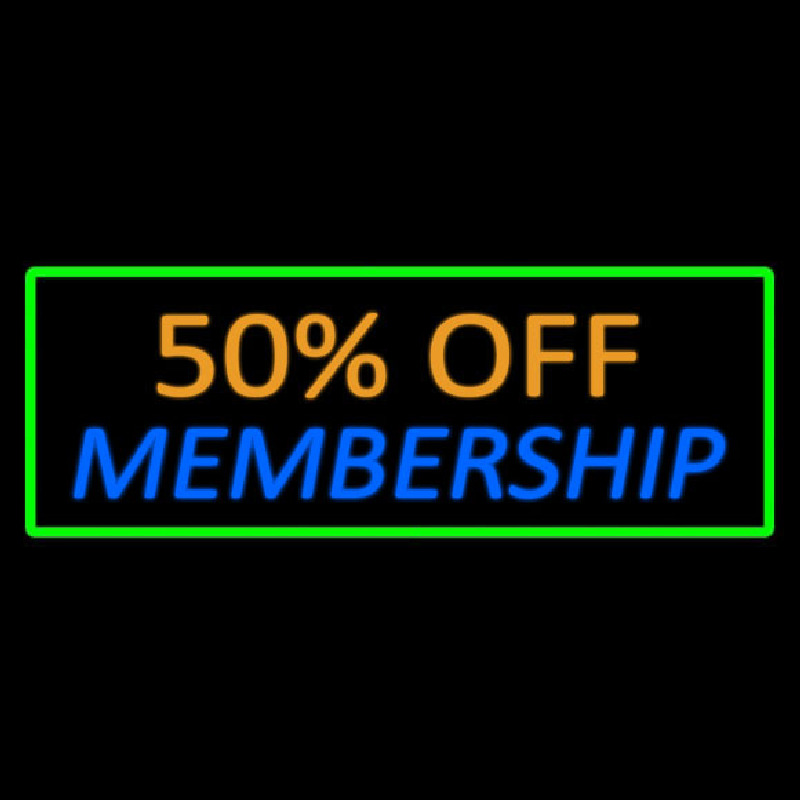 50 Off Membership Neontábla