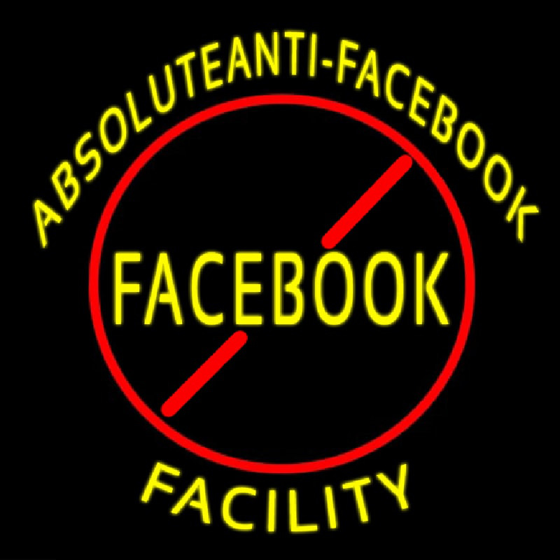 Absoluteanti Facebook Facilty Neontábla