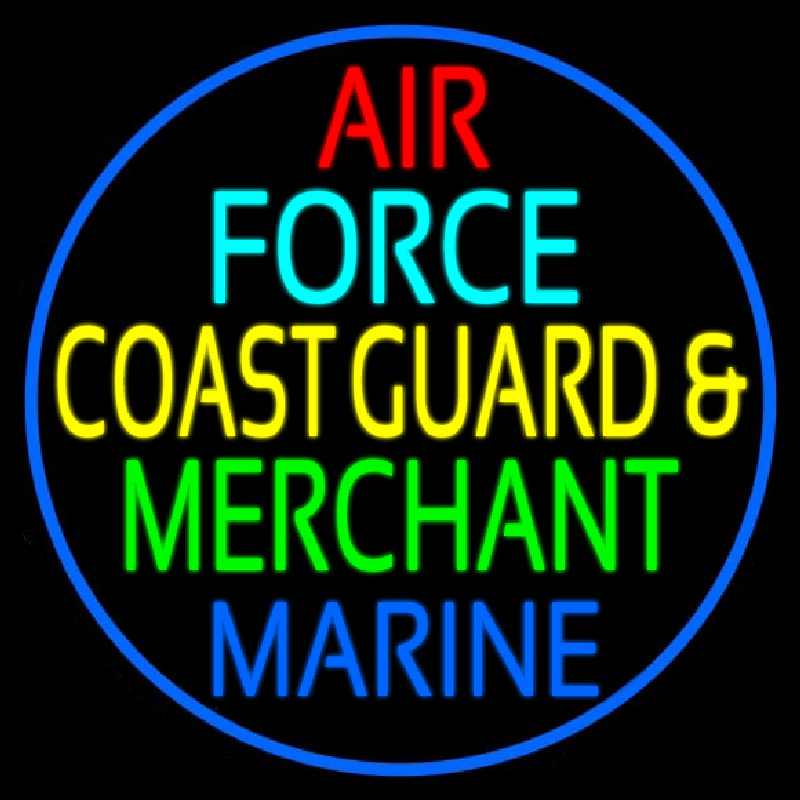 Air Force Coast Guard Merchant Marine Neontábla