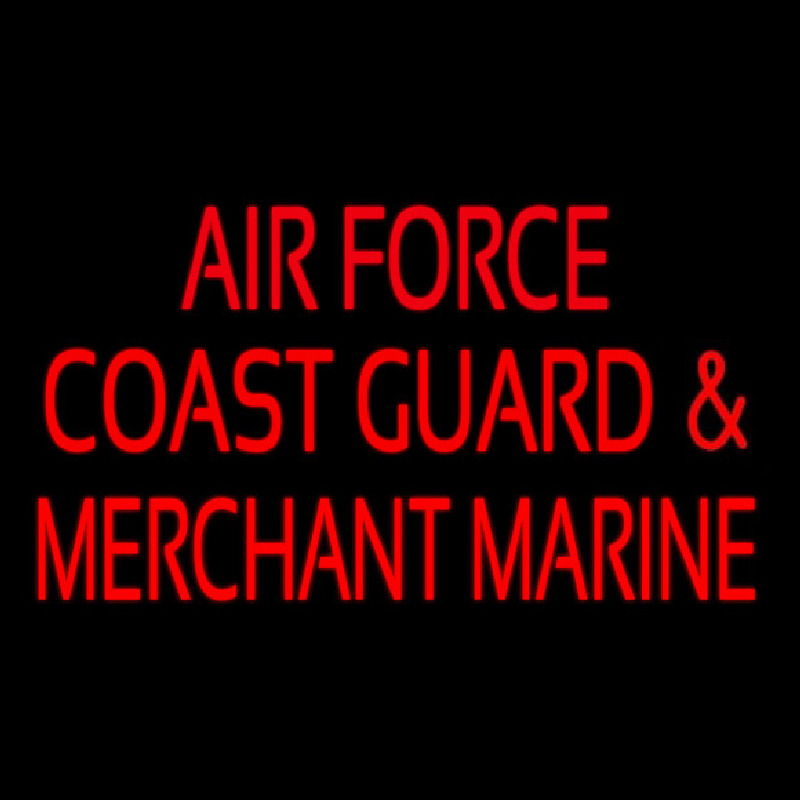 Air Force Coast Guard Merchant Marine Neontábla