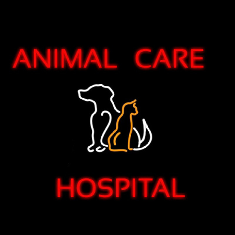 Animal Care Hospital Logo Neontábla