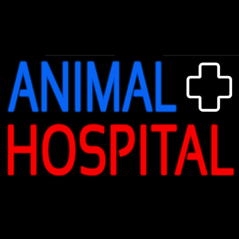 Animal Hospital With Logo Neontábla