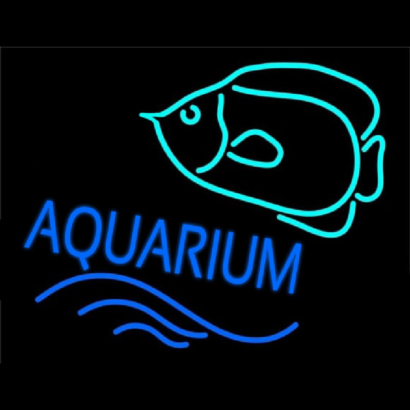 Aquarium With Fish Logo Neontábla