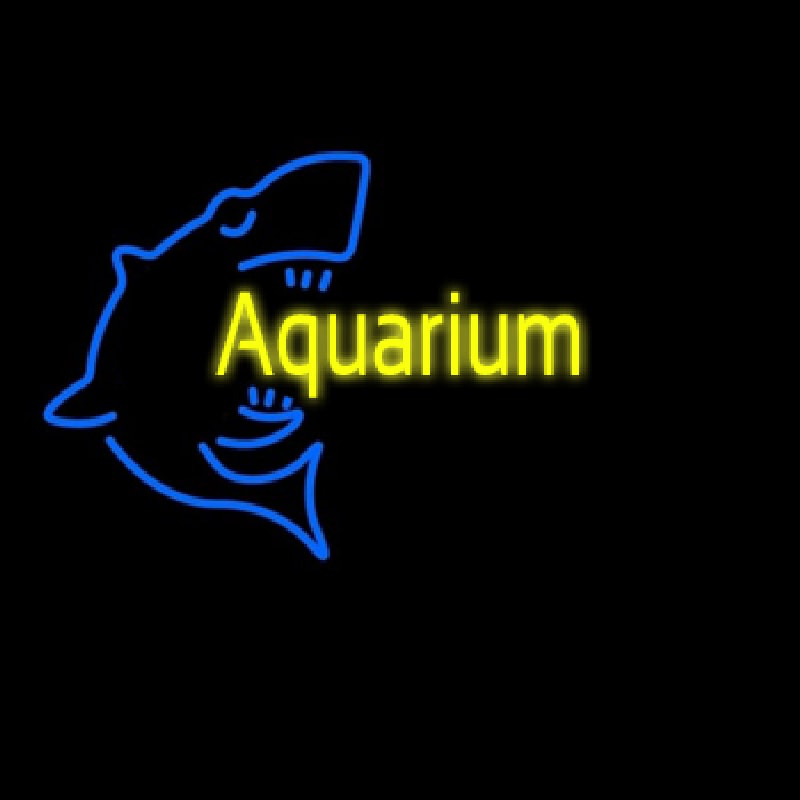 Aquarium With Shark Logo Neontábla