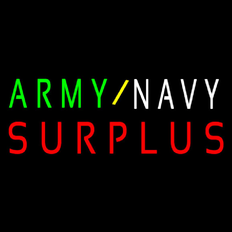 Army Navy Surplus Neontábla