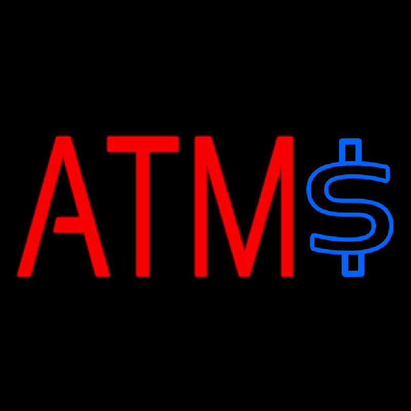 Atm With Dollar Symbol 2 Neontábla