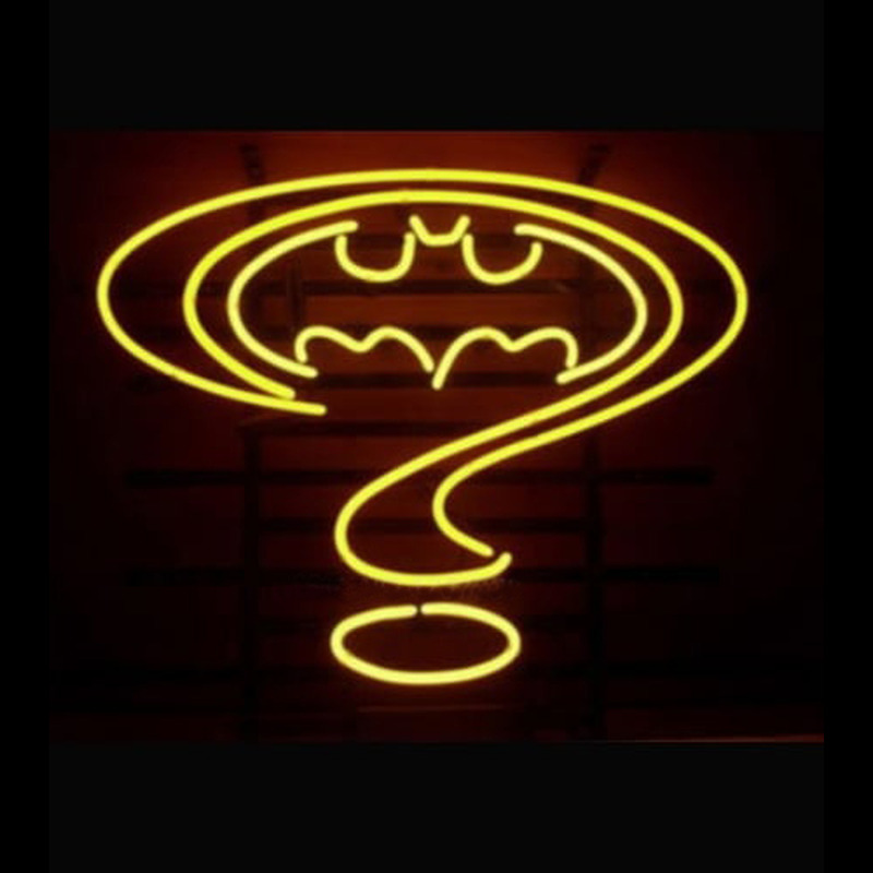 BAT Man Question Mark Retro Neontábla