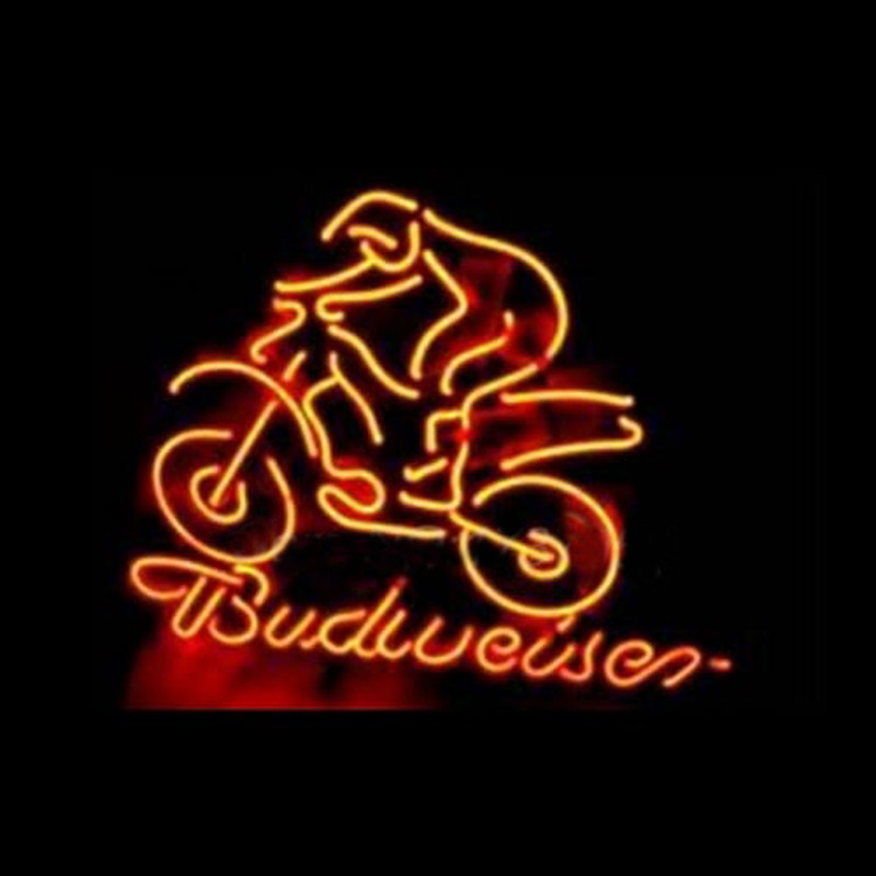 BUDWEISER BIKER LOGO Neontábla