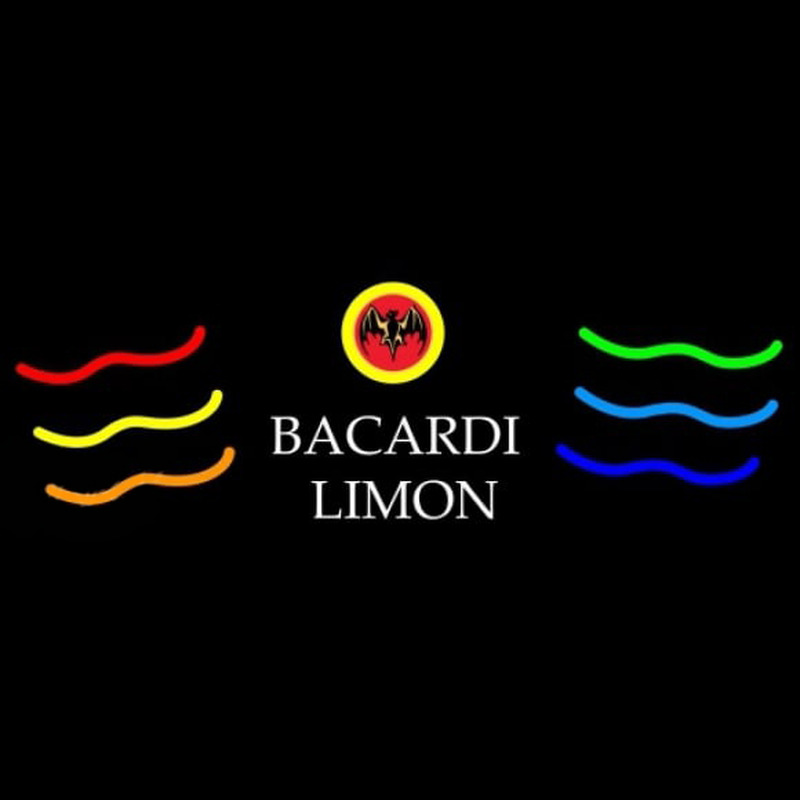 Bacardi Limon Multi Colored Rum Sign Neontábla