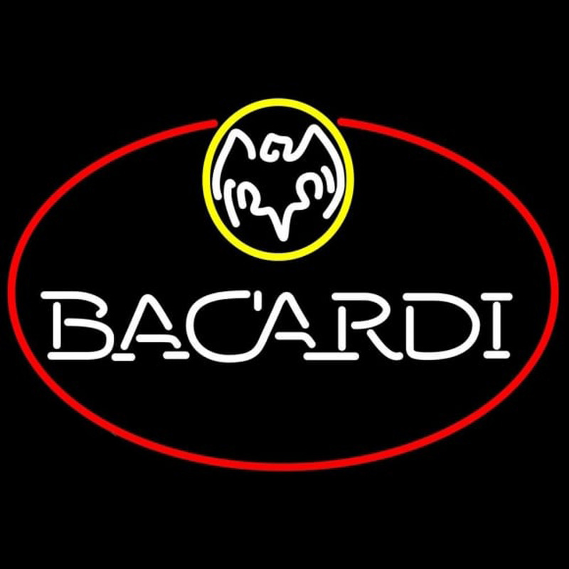 Bacardi Oval Rum Sign Neontábla