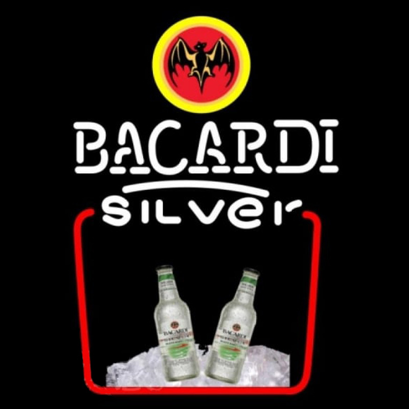 Bacardi Silver Rum Sign Neontábla