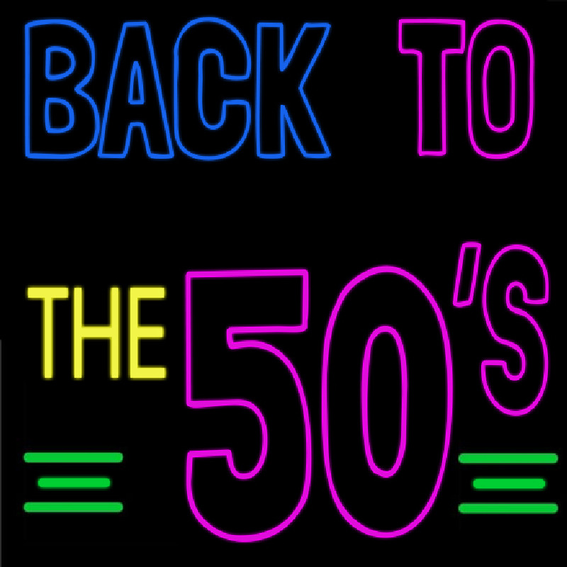 Back To The 50s Block Neontábla