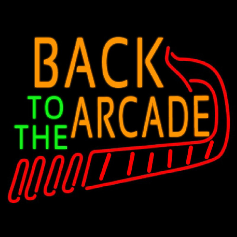 Back To The Arcade Neontábla