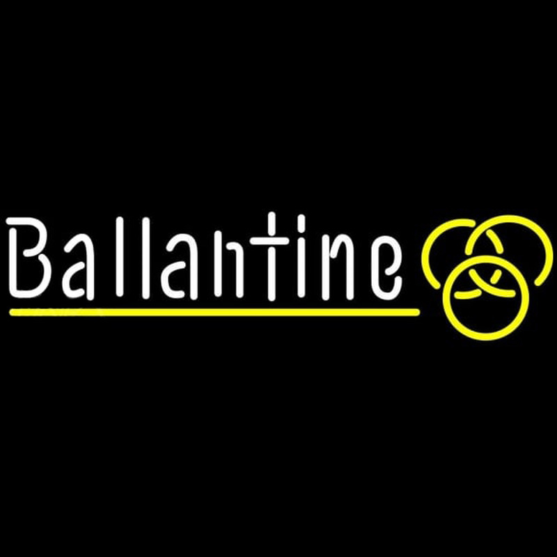 Ballantine Yellow Logo Beer Sign Neontábla