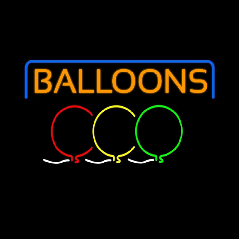 Balloon Block Colored Logo Neontábla