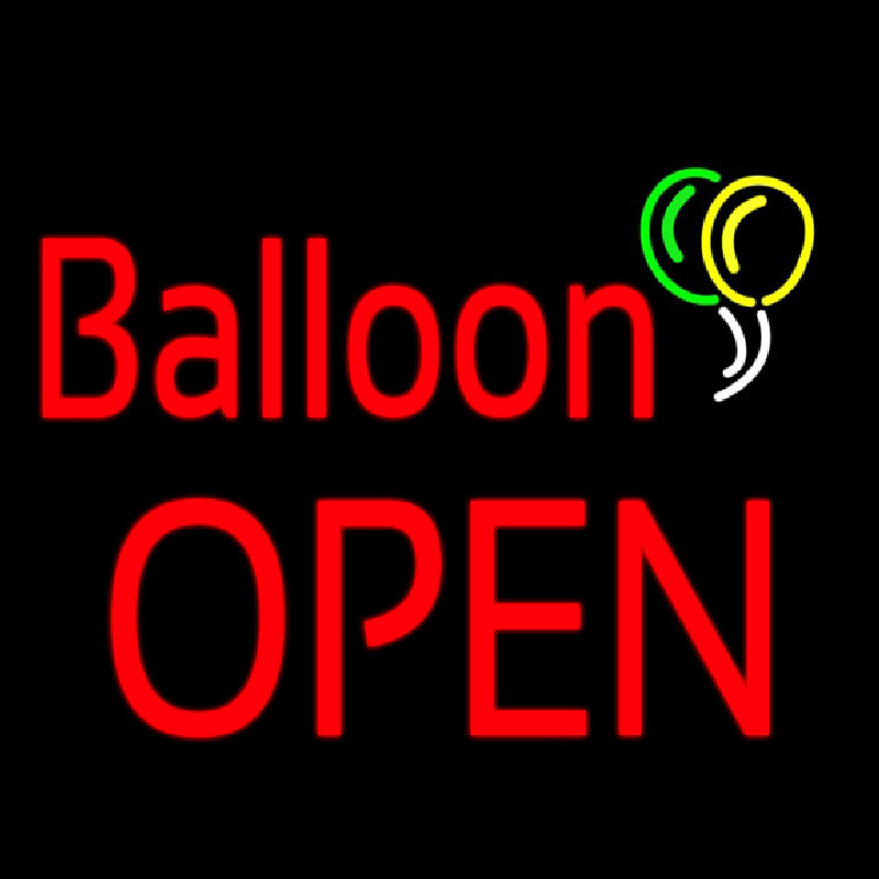 Balloon Block Open Neontábla