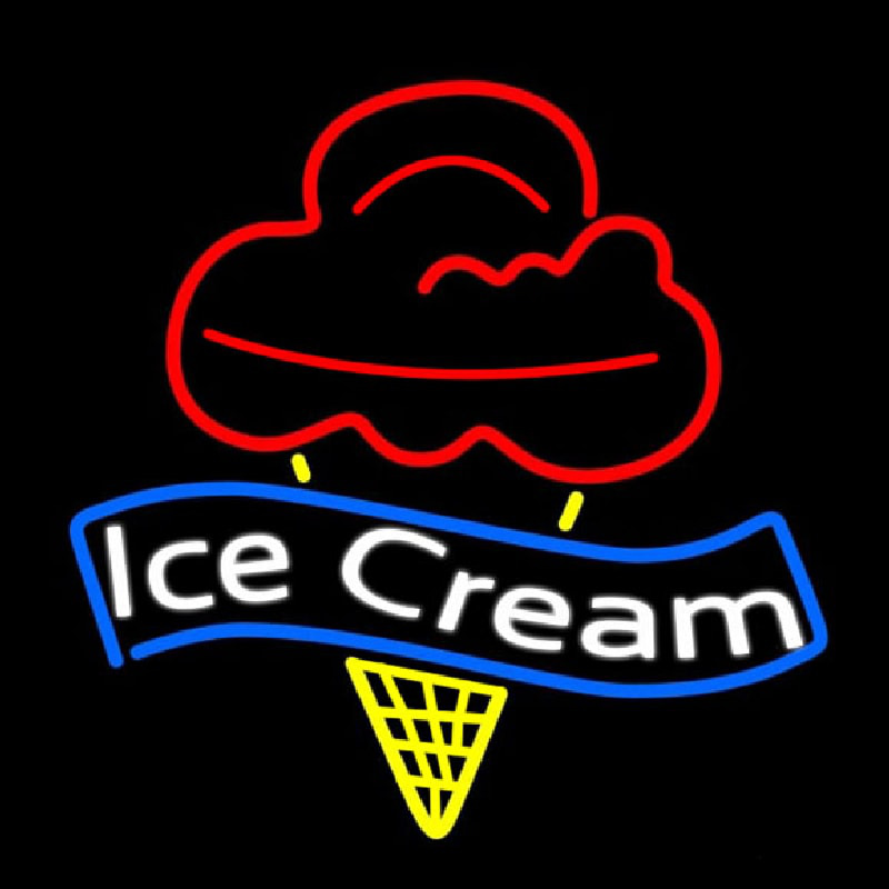 Banner Ice Cream Neontábla