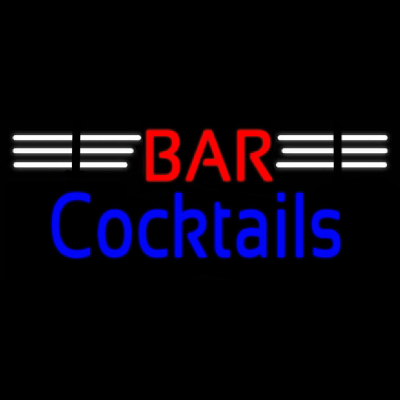 Bar Cocktails Real Neon Glass Tube Neontábla