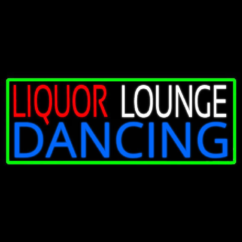 Bar Liquor Lounge Dancing With Wine Glasses Neontábla