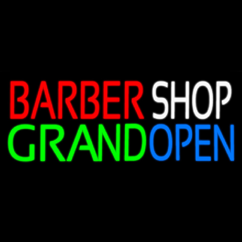 Barber Shop Grand Open Neontábla