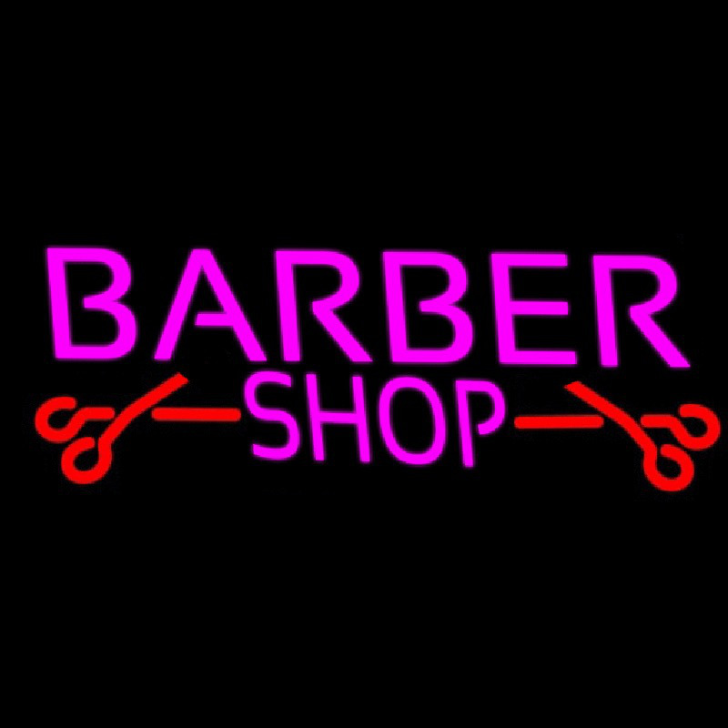 Barber Shop With Scissor Neontábla