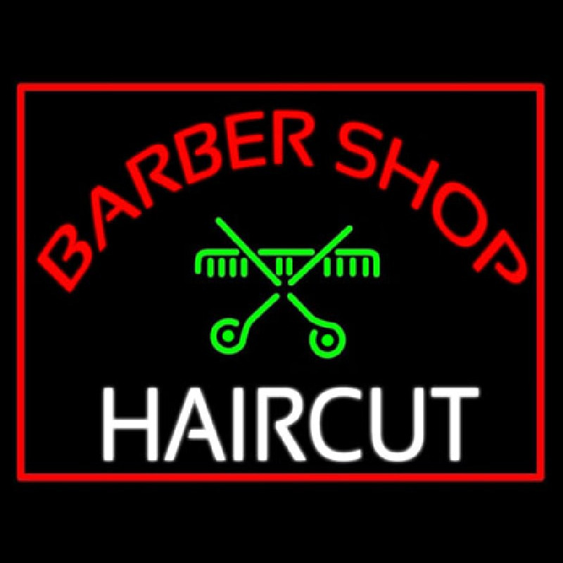 Barbershop Haircut  Neontábla