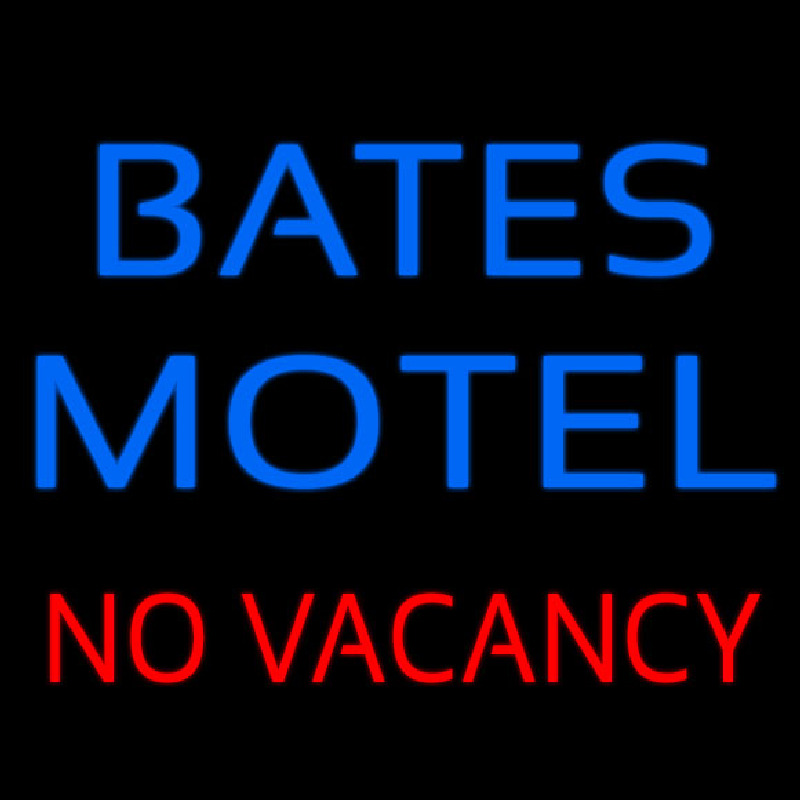 Bates Motel No Vacancy Neontábla