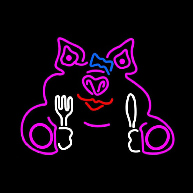 Bbq Pig Neontábla