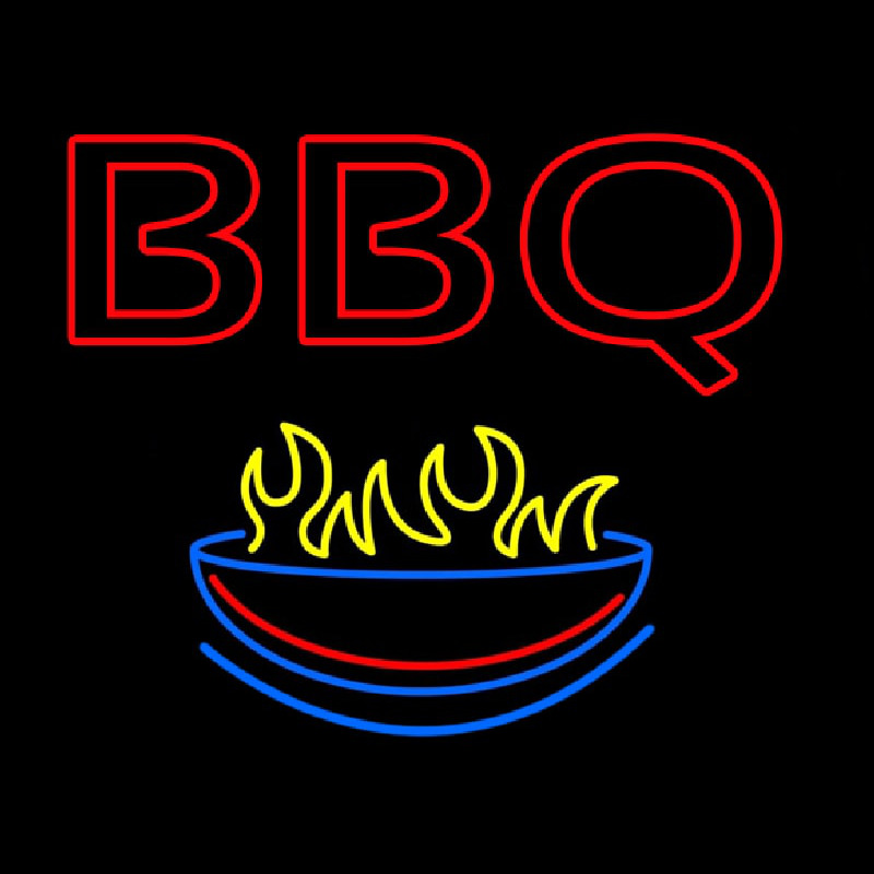 Bbq With Bowl Neontábla