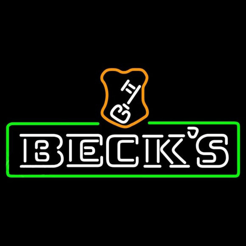 Beck Green Border Key Label Beer Sign Neontábla