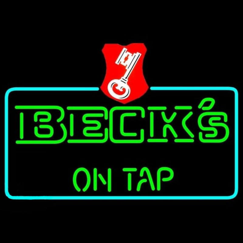 Beck On Tap Key Label Beer Neontábla