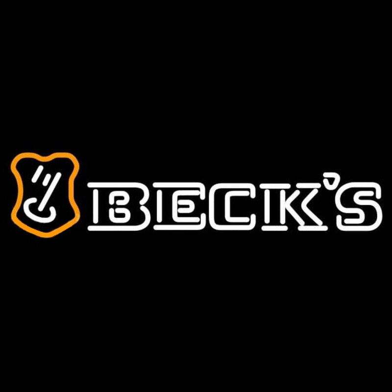 Beck Orange Border Key Label Beer Sign Neontábla