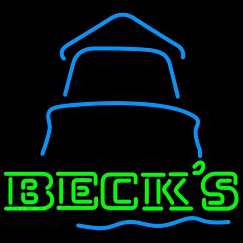 Becks Day Light House Beer Sign Neontábla