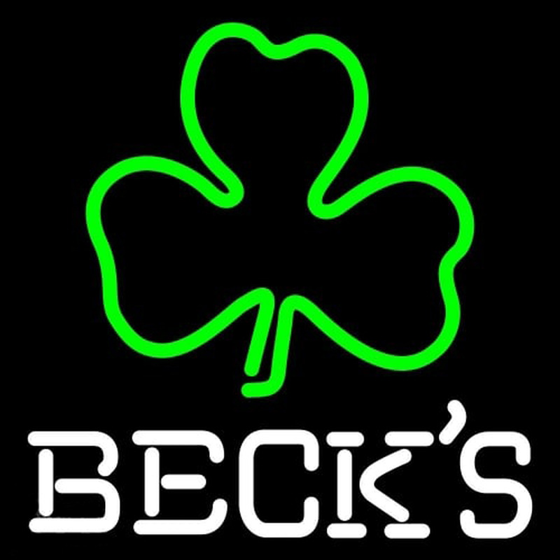 Becks Green Clover Beer Neontábla