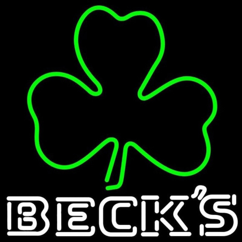 Becks Green Clover Beer Sign Neontábla