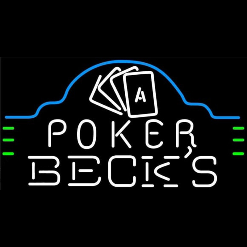 Becks Poker Ace Cards Beer Sign Neontábla