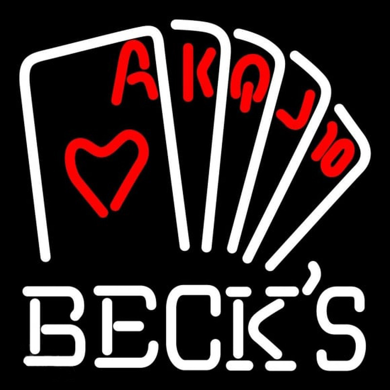 Becks Poker Series Beer Sign Neontábla