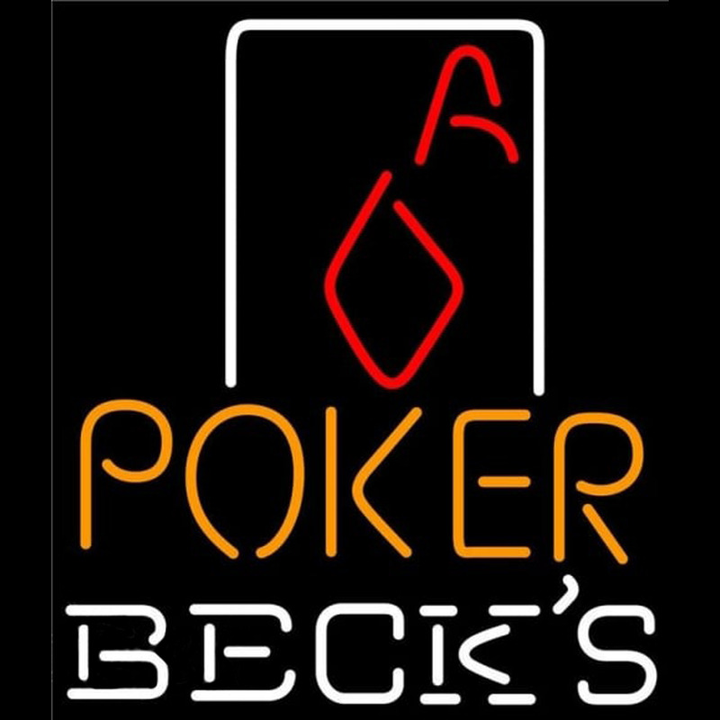 Becks Poker Squver Ace Beer Sign Neontábla