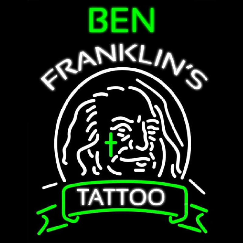 Ben Franklins Tattoo Neontábla