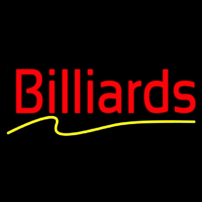 Billiards Yellow Line Neontábla