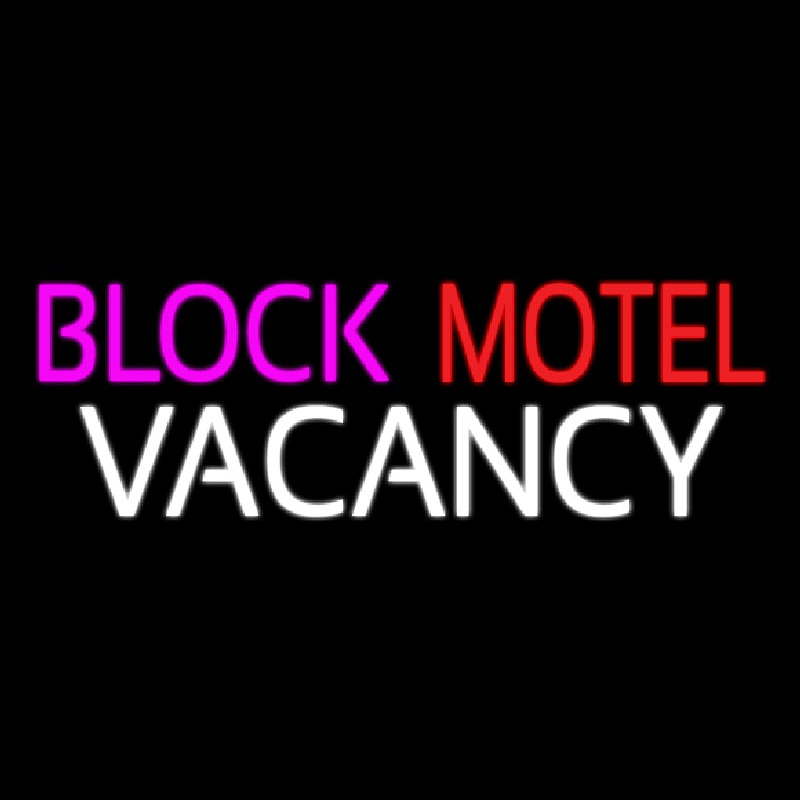 Block Motel Vacancy Neontábla