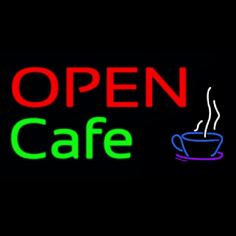 Block Open Cafe Neontábla