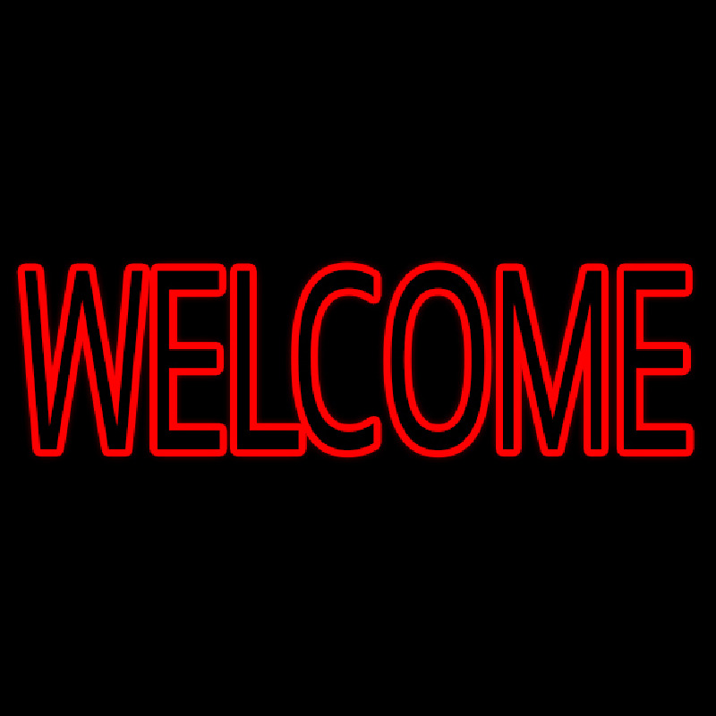 Block Welcome Neontábla