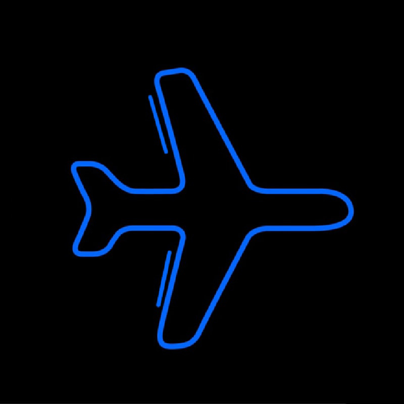 Blue Airplane Logo Neontábla