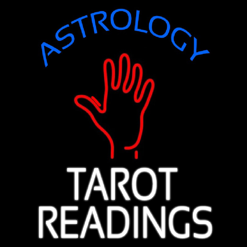 Blue Astrology White Tarot Readings Neontábla