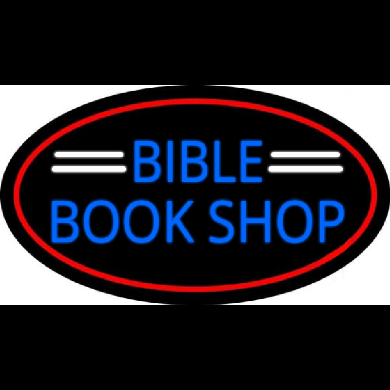 Blue Bible Book Shop Neontábla