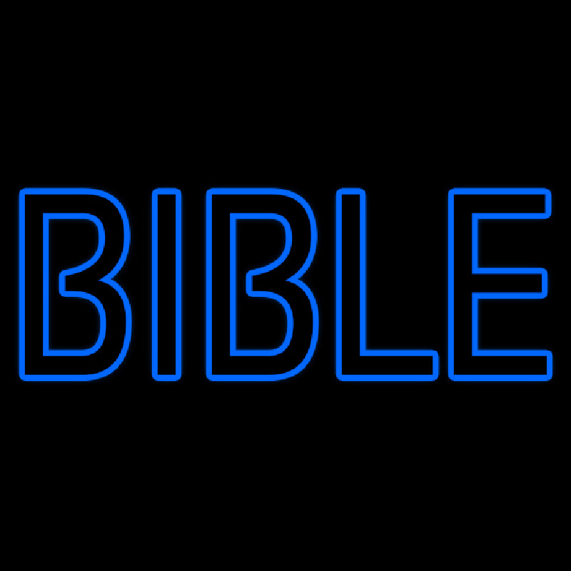 Blue Bible Neontábla